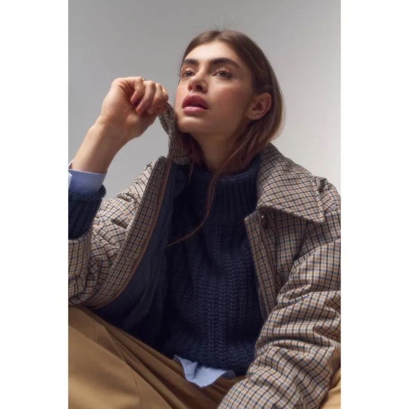 Barbour Cassidie Ladies Quilt Jacket - Sky Micro Check