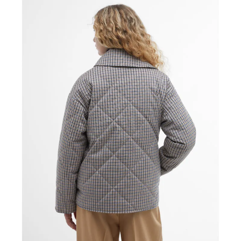 Barbour Cassidie Ladies Quilt Jacket - Sky Micro Check
