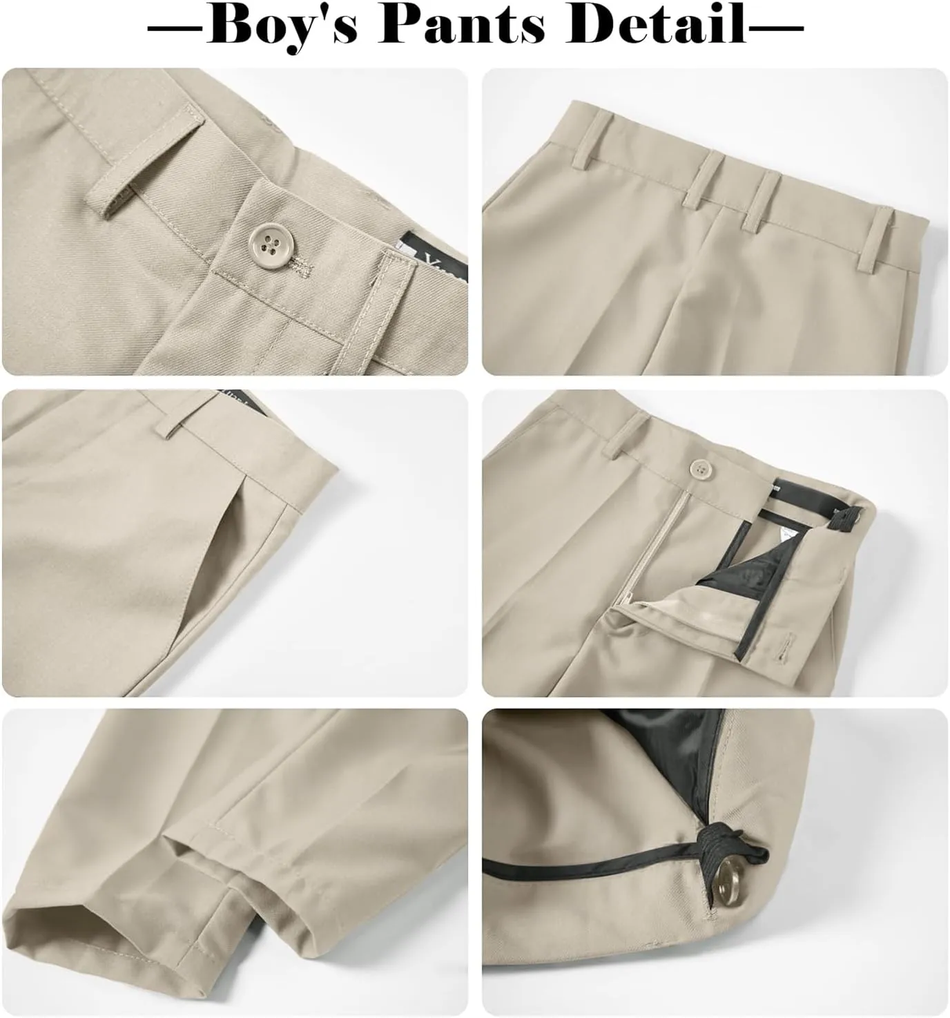 Boys' Suits 2-Piece Formal Slim Fit Suit Set for Boys Wedding Ring Bearer Outfit with Blazer and Pants