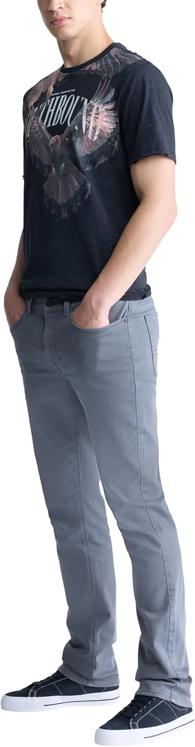 Buffalo David Bitton Men's Non-Denim Straight Leg Six French Terry Pants with Cotton Blend Stretch
