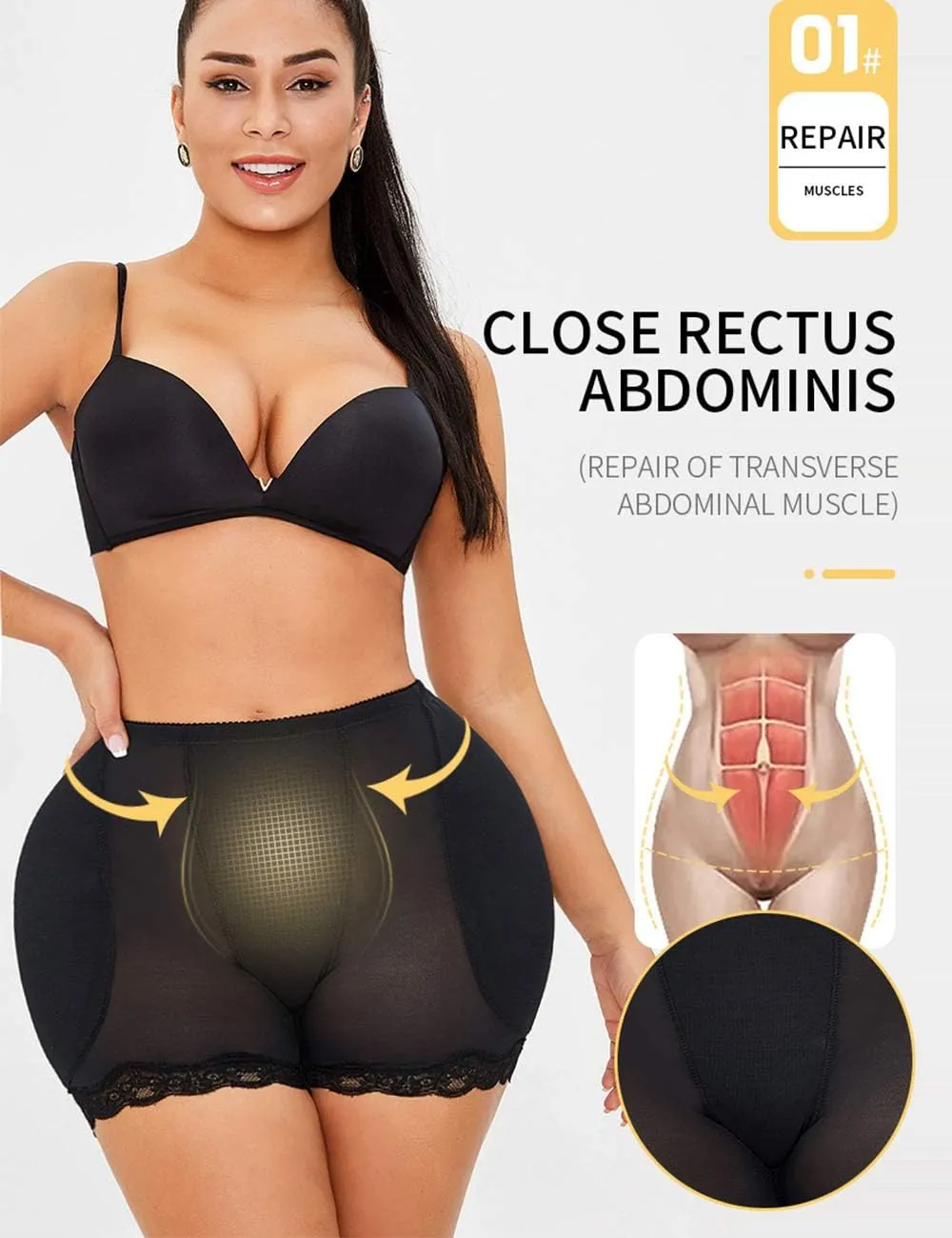 Butt Lifter Shapewear High Waist Tummy Control Hip Padded Panties