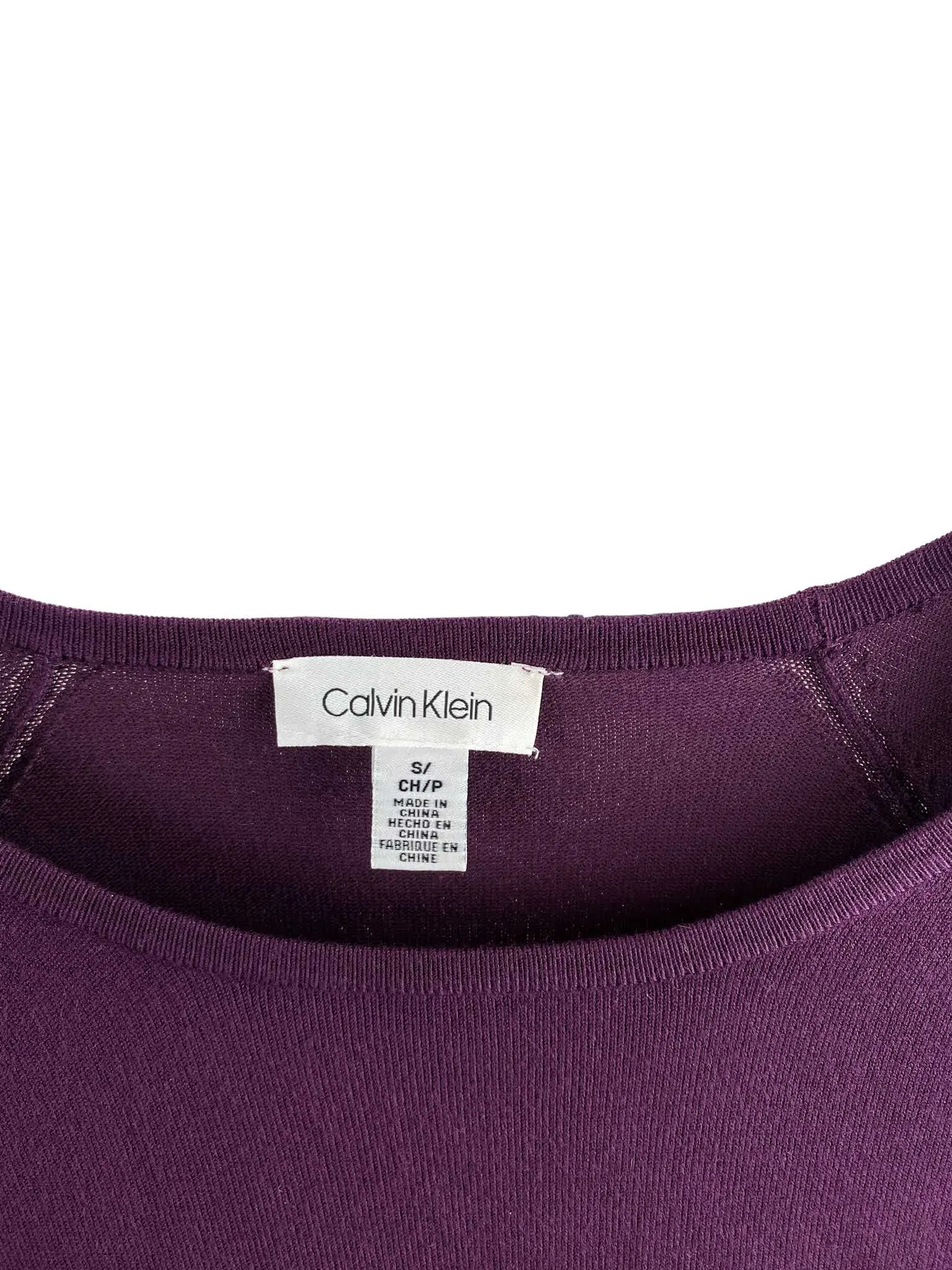 Calvin Klein, Women's Bead-Trim Sweater, Wine, Size S