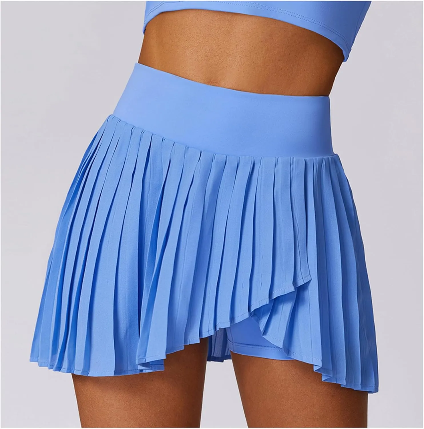 crazynekos Skorts for Women Lightweight Skirt Athletic Inner Shorts Workout Summer Sports Pleated Skirt