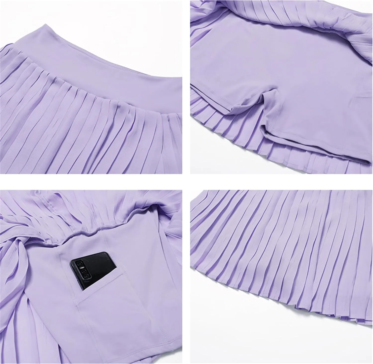 crazynekos Skorts for Women Lightweight Skirt Athletic Inner Shorts Workout Summer Sports Pleated Skirt