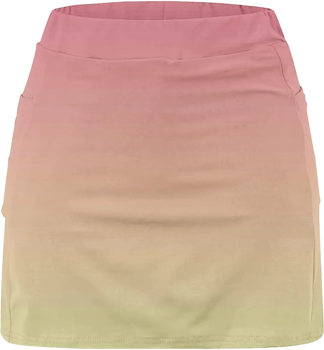 DDAPJ pyju Women's Gradient Athletic Skorts 2025 Trendy Summer High Waist Shorts Plus Size Tennis Skirts with Shorts