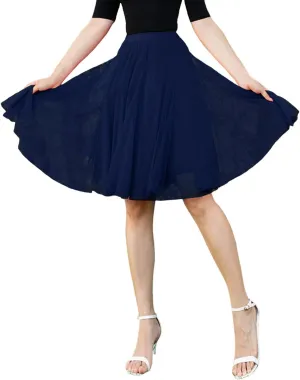 Fashion Skirts for Women 2024 Trendy High Knee Skirt Pleated Length Skirt Dancing Womens Adult Skirt