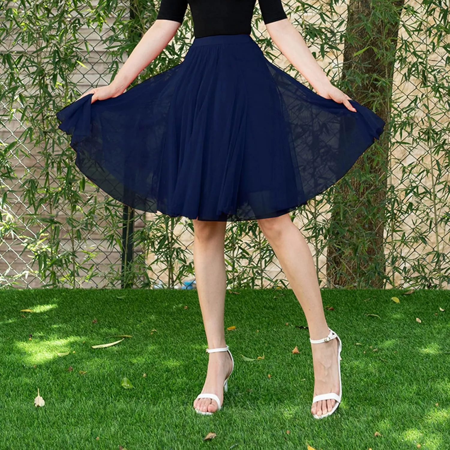 Fashion Skirts for Women 2024 Trendy High Knee Skirt Pleated Length Skirt Dancing Womens Adult Skirt