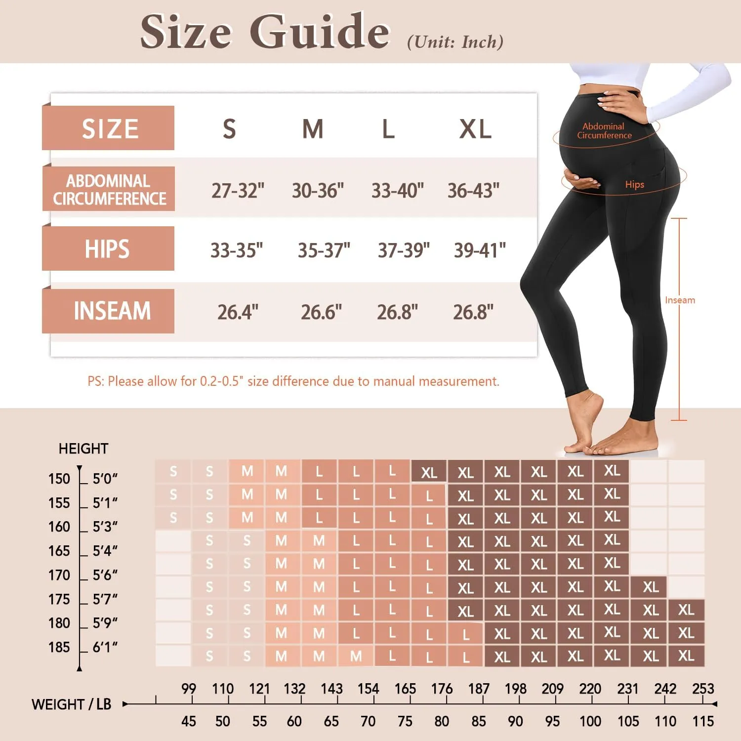 FULLSOFT 3 Pack Womens Maternity Leggings Over The Belly-High Waisted Workout Pregnancy Yoga Pants Pockets