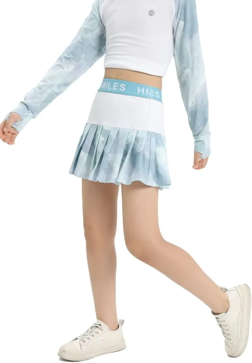 Girl Pleat Tennis Skirt with Shorts Athletic Skort for Golf Running Age 6-16