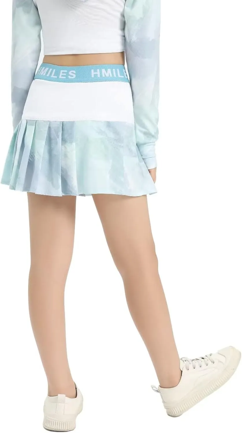 Girl Pleat Tennis Skirt with Shorts Athletic Skort for Golf Running Age 6-16