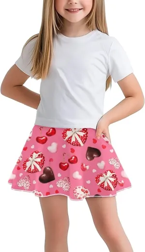 Girls Cute Skirts 1-in-2 Skorts Built in Shorts Lightweight Playwear Size 5-14