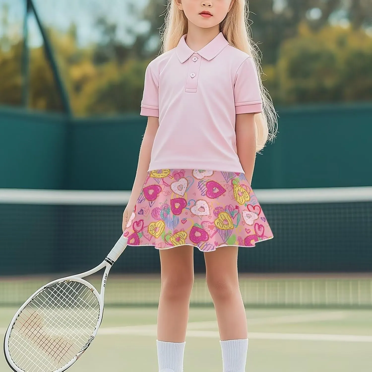 Girls' Skirts & Skorts with Pockets Built in Shorts High Waisted Skirt Size 5-14