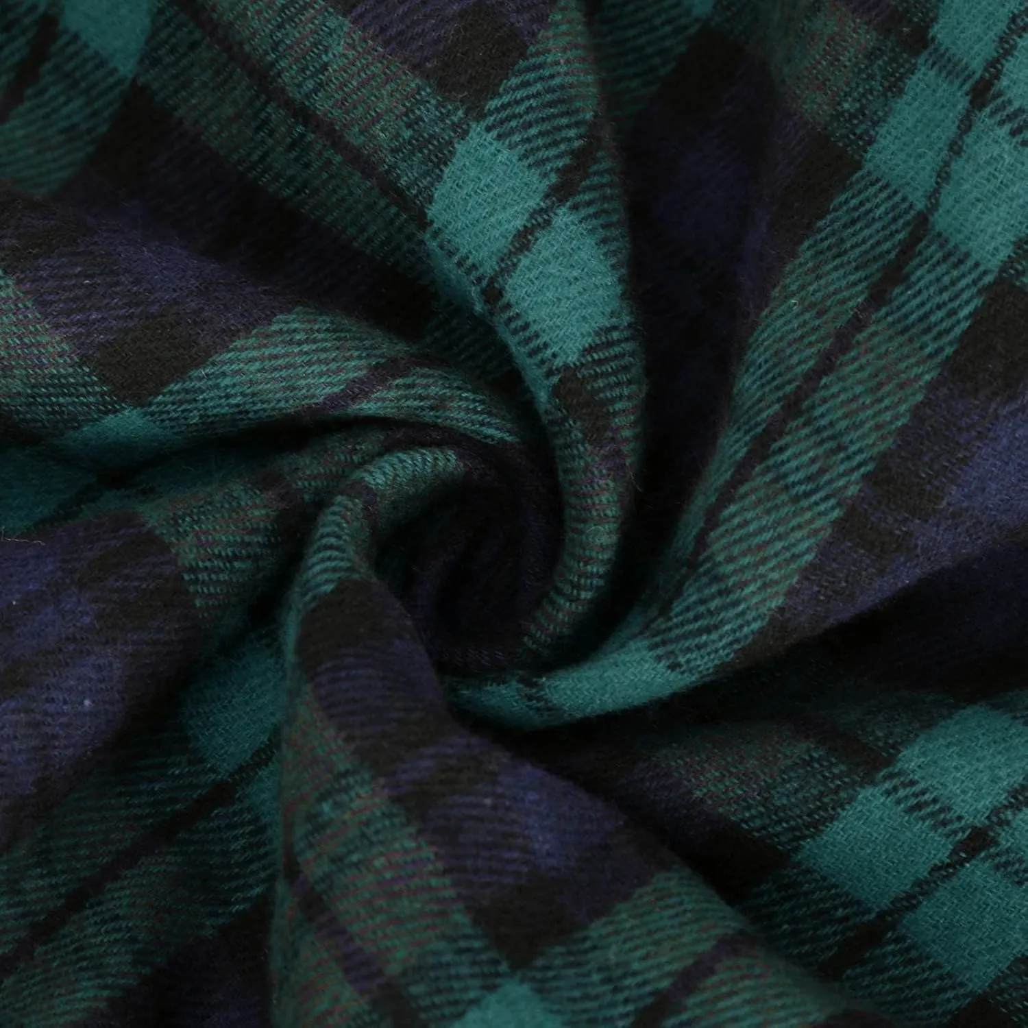 HGps8w Women's Vintage Plaid Wool Skirts, Elegant Elastic High Waist A-Line Pleated Tartan Midi Long Skirts