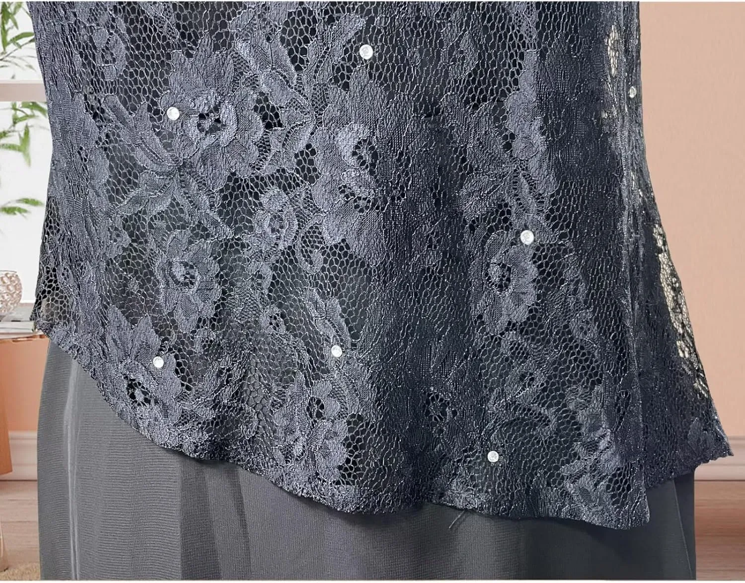 Lace Applique Mother of The Bride Dresses for Wedding Chiffon Formal Dresses with Jacket