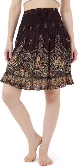 Lannaclothesdesign High Waisted Skirts for Women Short Flowy Summer Skirt Trendy Outfit Knee Length Boho Clothing Fall Skirts