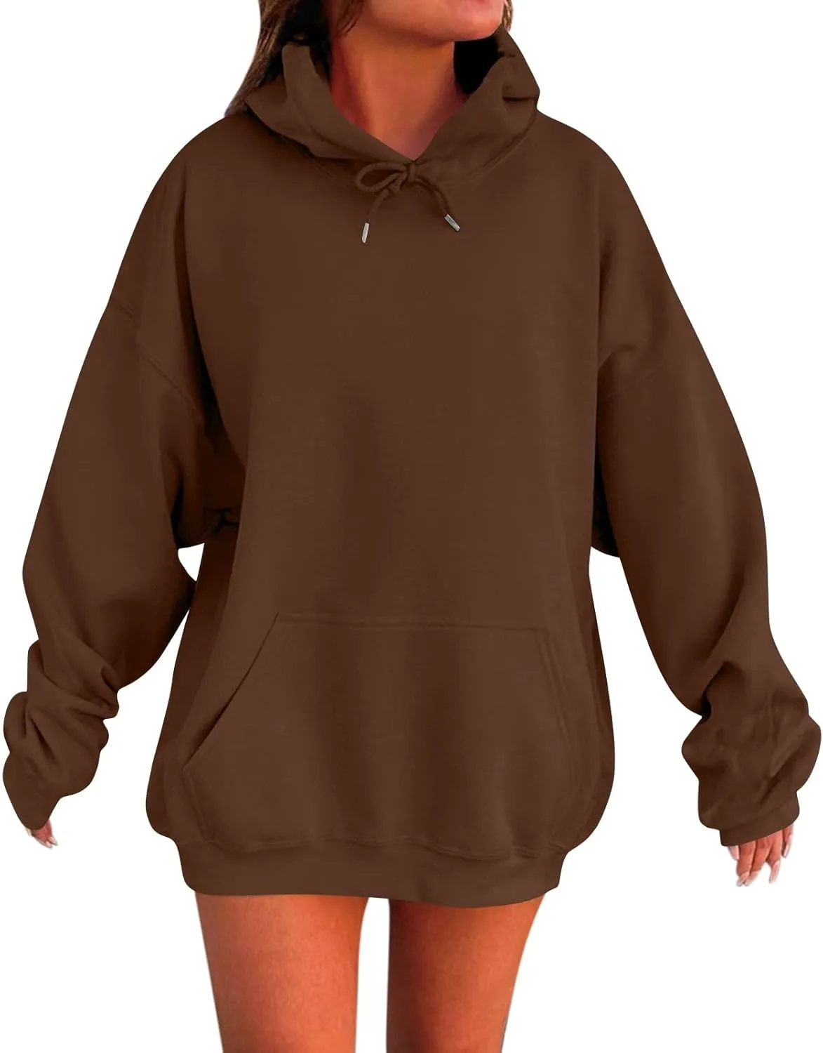 lcyhony Womens Fleece Oversized Hoodies Y2k Fashion Cute Sweatshirts Casual Loose Long Comfrt Hoodies Pullover with Pockets