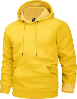 MAGCOMSEN Men's Active Hoodies Fleece Lined Sweatshirts Casual Athletic Workout Pullover With Kangaroo Pocket
