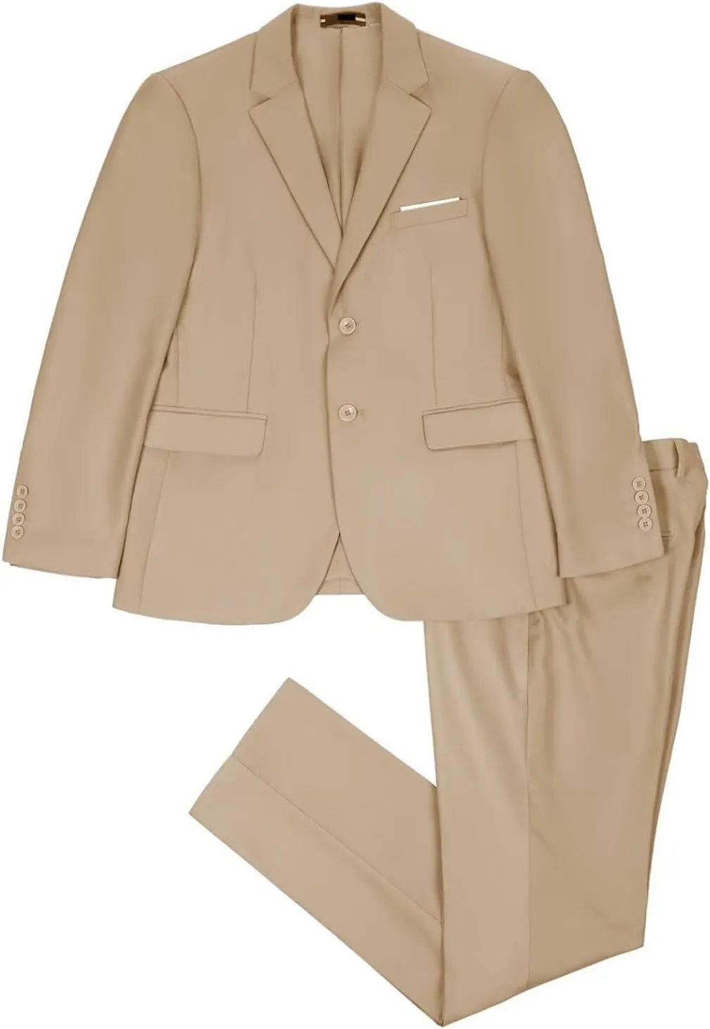 Mens 2 Piece Suit Set Slim Fit 2 Button Dress SuitsTuxedo Set Wedding Blazer Jacket Pants Tie Business Party Prom Suit