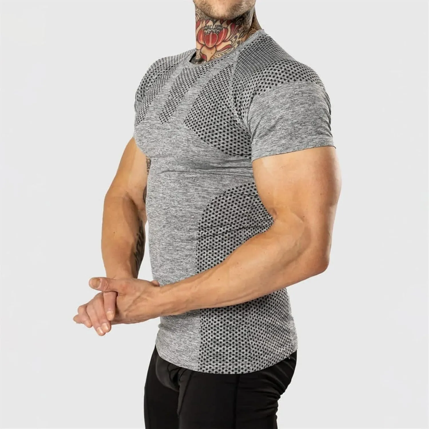Men's Quick-Dry Compression T-Shirt, Gym Running Tight Sportswear