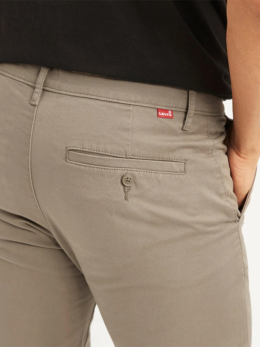 Men's Taupe Slim Fit Chinos