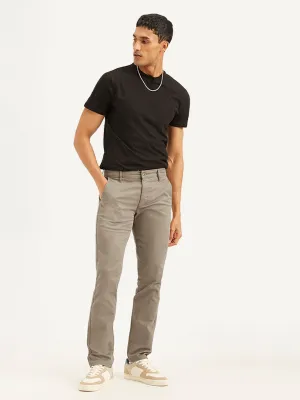 Men's Taupe Slim Fit Chinos
