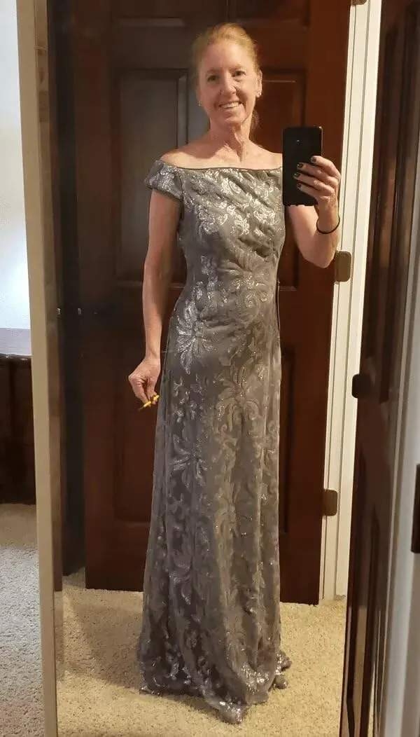 Mother of The Bride Dresses for Women Off The Shoulder Sequin Evening Formal Dress