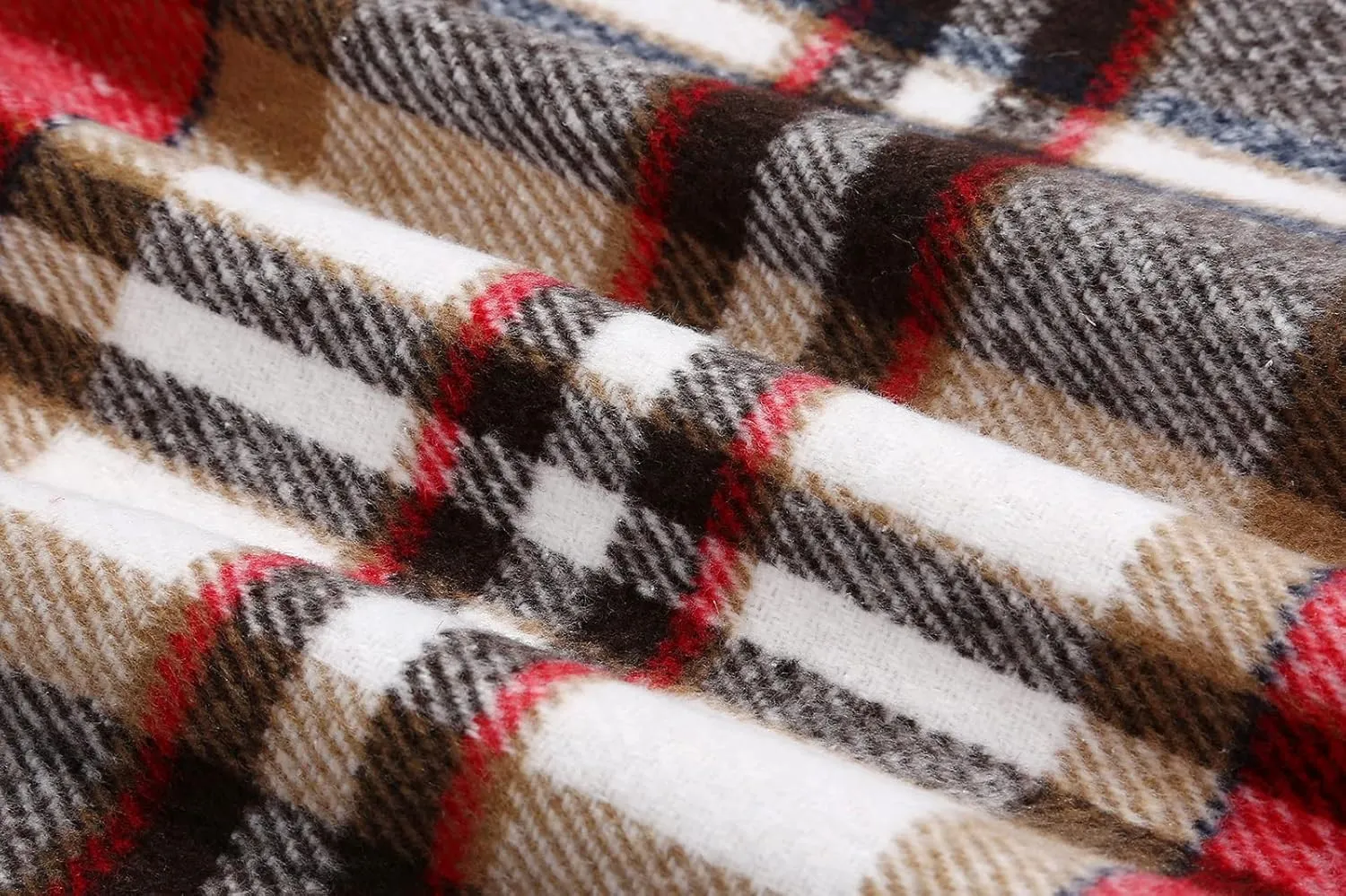 Mywinway Plaid Skirts for Women 2024 Fall Winter Knee Length Wool Pencil Skirt