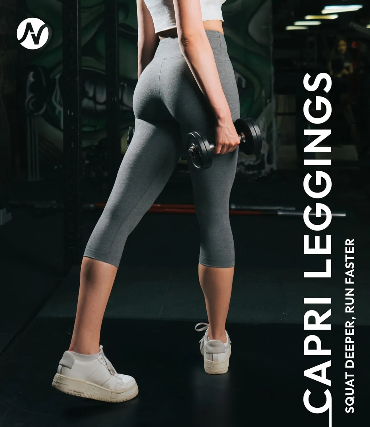 Nirlon Women's Capri Leggings High Waist Workout Yoga Pants 3/4 Length