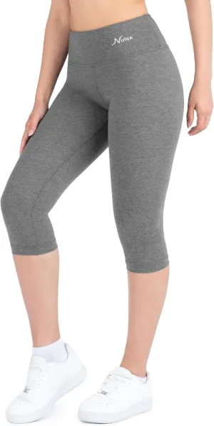 Nirlon Women's Capri Leggings High Waist Workout Yoga Pants 3/4 Length