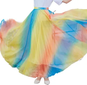 Summer Womens Casual High Waist Tie Print Long Maxi Skirt Women Fashion Skirts