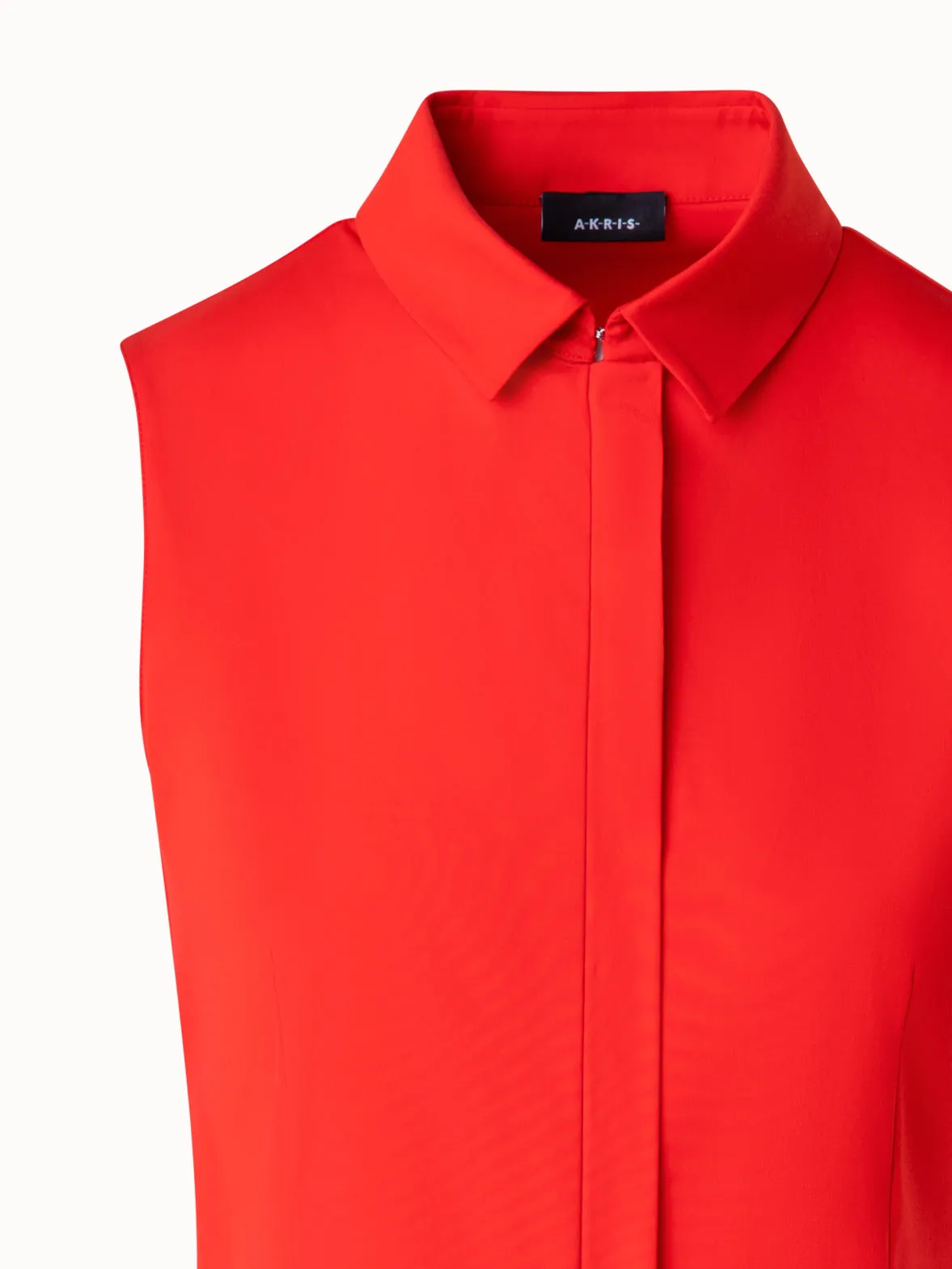 Tailored Cotton Stretch Poplin Blouse