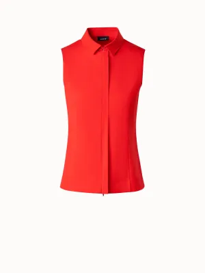 Tailored Cotton Stretch Poplin Blouse