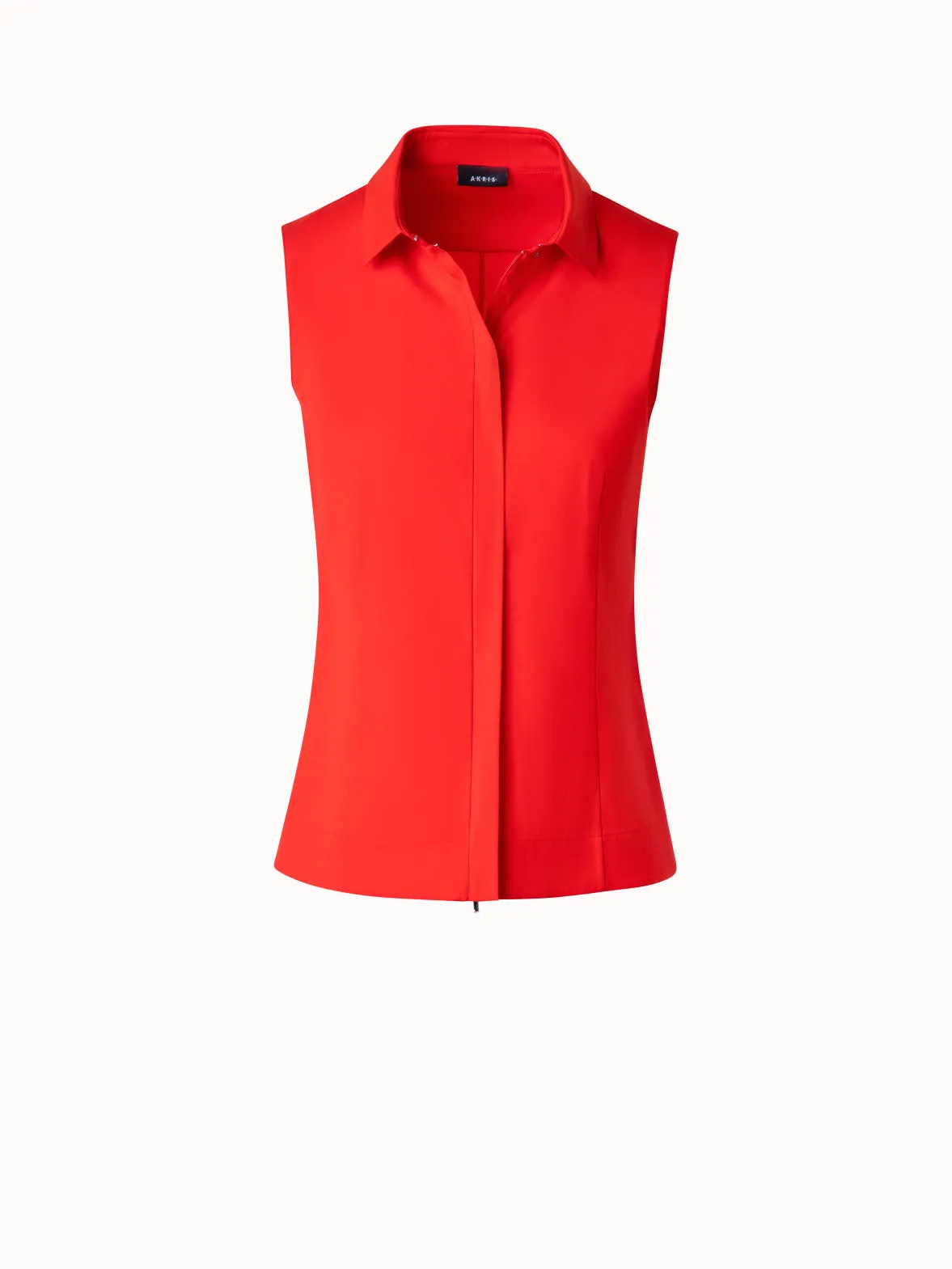 Tailored Cotton Stretch Poplin Blouse