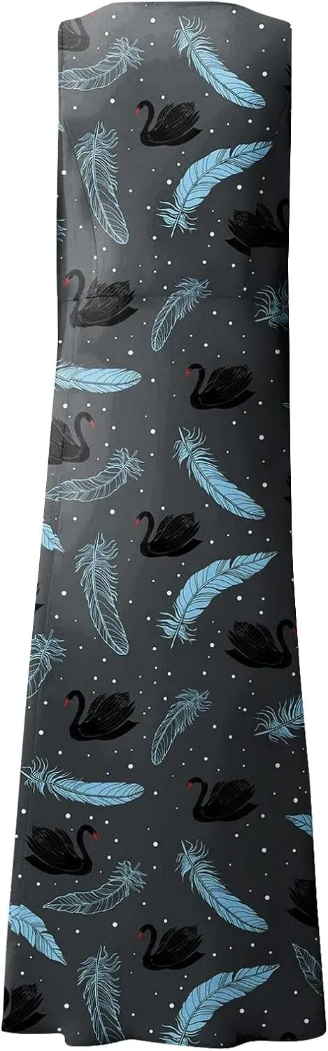 Tank Maxi Dress for Women with Pockets Summer Beach Dresses Casual Loose Fit Cotton Flowy Sundress Plus Size