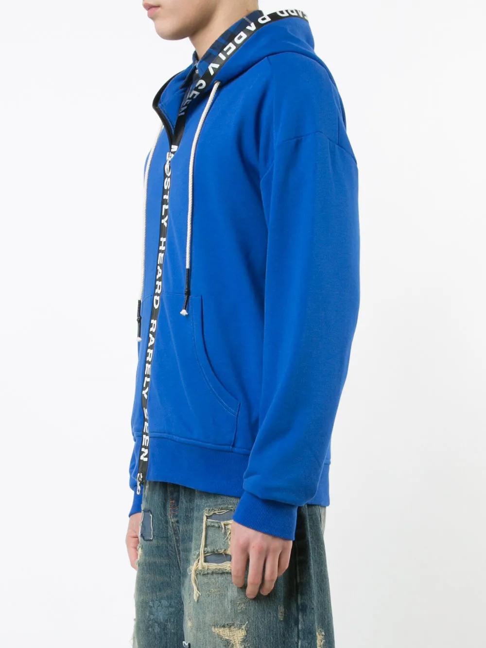 TICKER FEED HOODIE - BLUE
