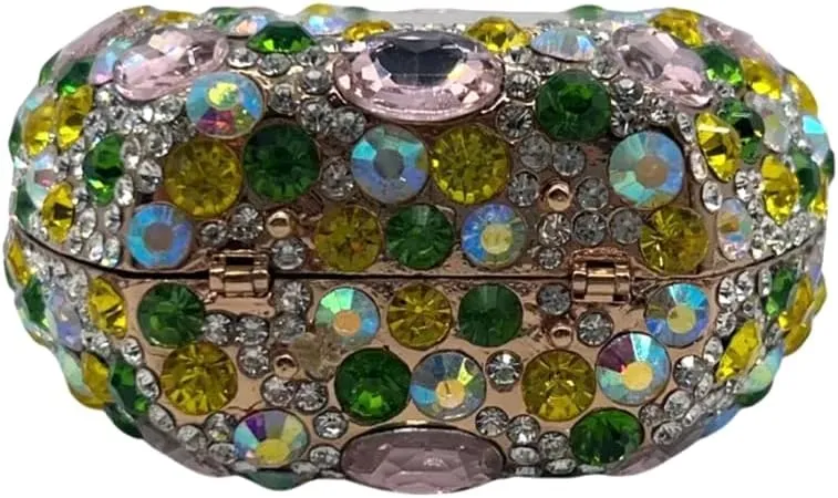 Vintage Women Perfume Bottle Rhinestone Bag Elegant Bow Crystal Clutch Diamond Evening Bag for Wedding Party Prom