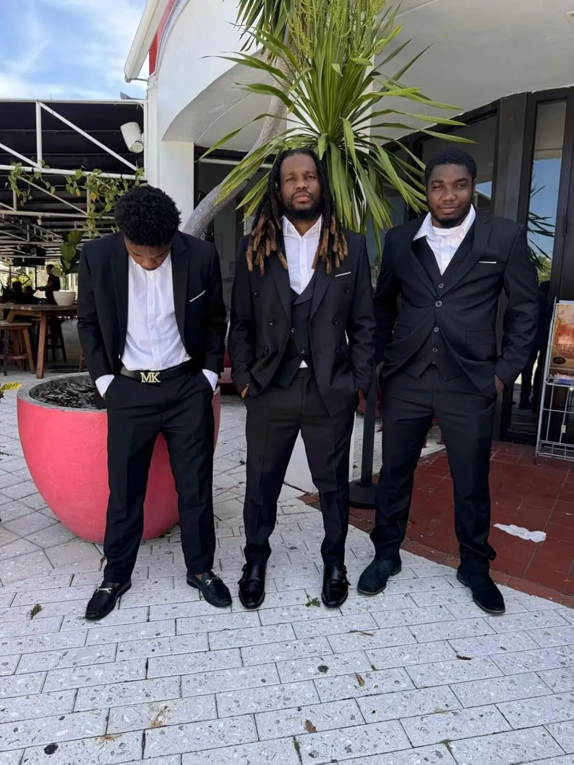 Wangyue 3 Piece Mens Tuxedo Suit Slim Fit Tuxedo for Men Double Breasted Wedding Prom Suits Blazer Vest Pants Sets 2025