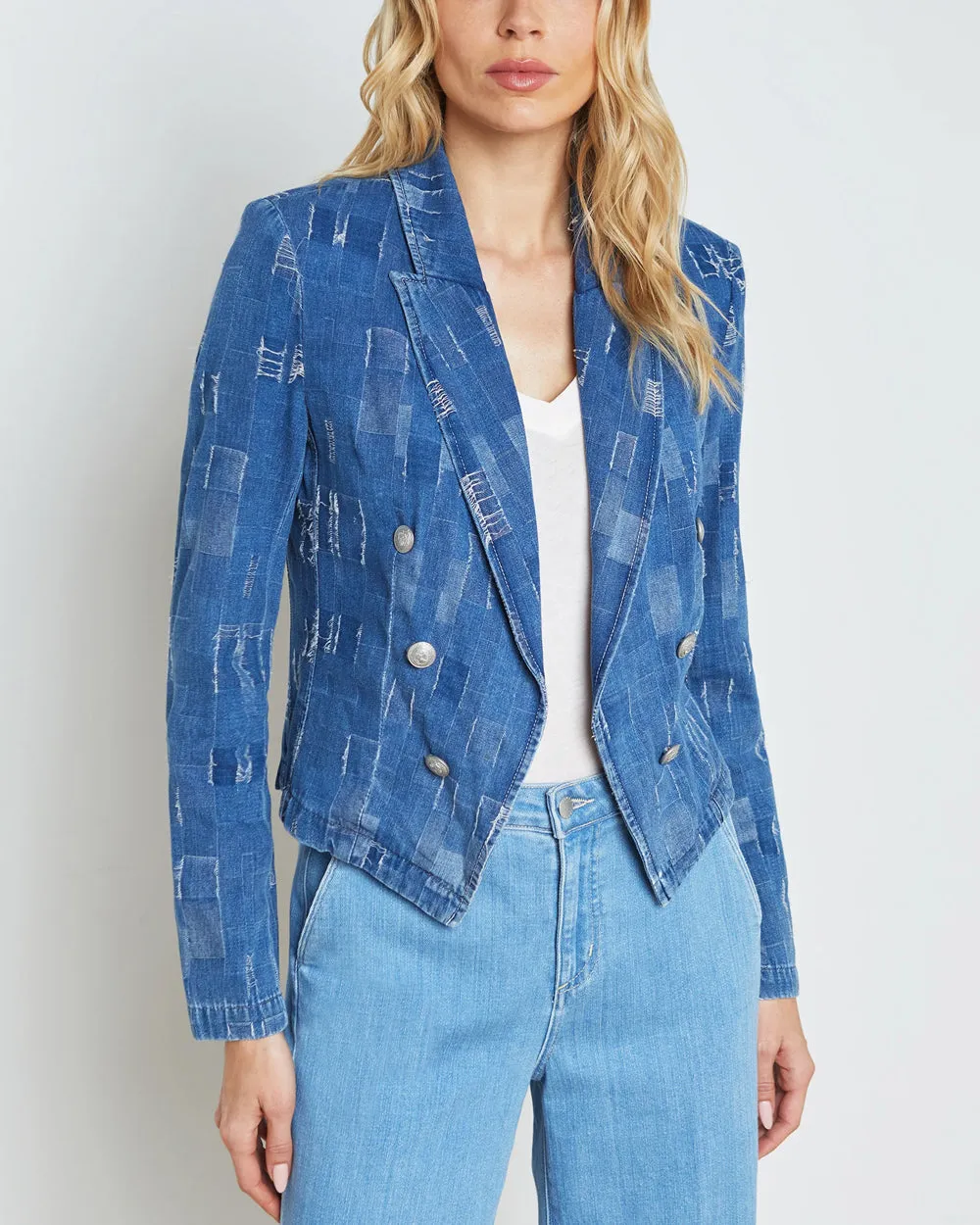 Wayne Crop Denim Jacket in Tucson