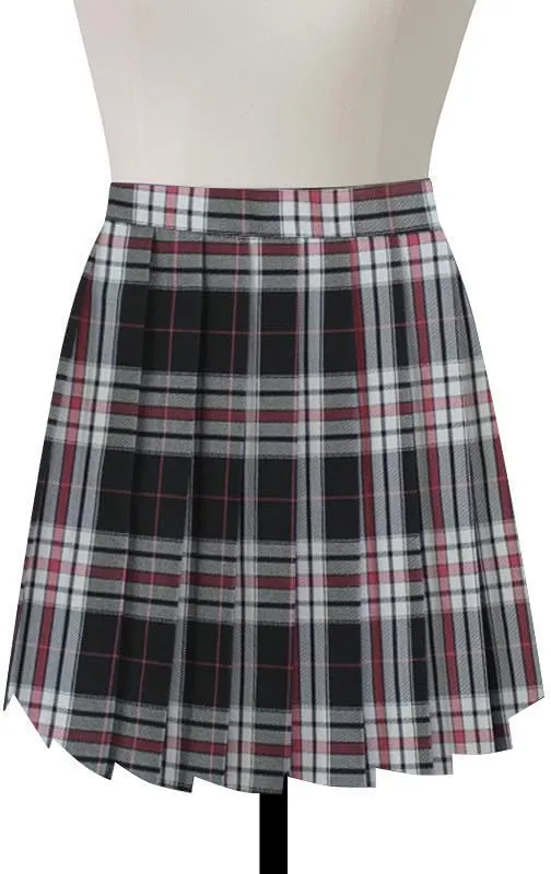Women Vintage Plaid Print Pleated Skirt High Waisted Uniform Role Play Mini Skirts Casual Streetwear A-line Skirts