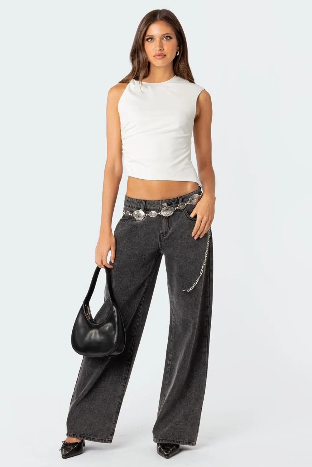 Women Y2k Straight Leg Jeans Pants High Waist Pockets Loose Fit Denim Trousers Streetwear