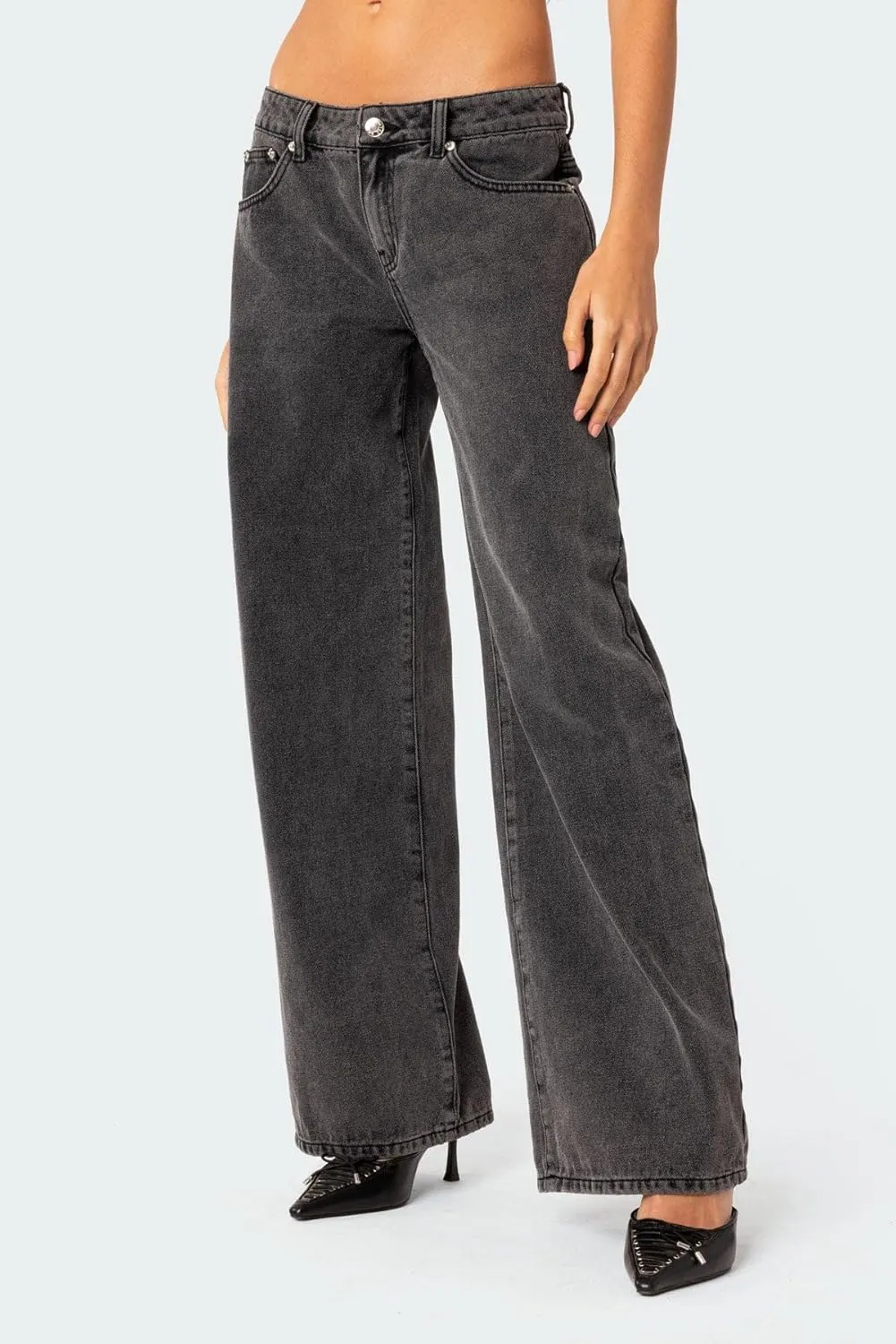 Women Y2k Straight Leg Jeans Pants High Waist Pockets Loose Fit Denim Trousers Streetwear