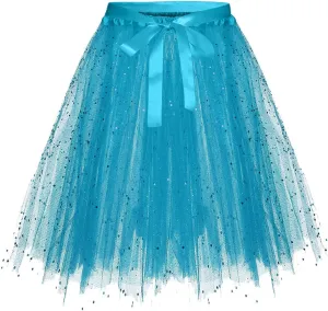 Women's Adult A-line Tutu Skirt 2025 50s Bridesmaid Petticoat Vintage Ballet Dance Skirts for Cosplay Party
