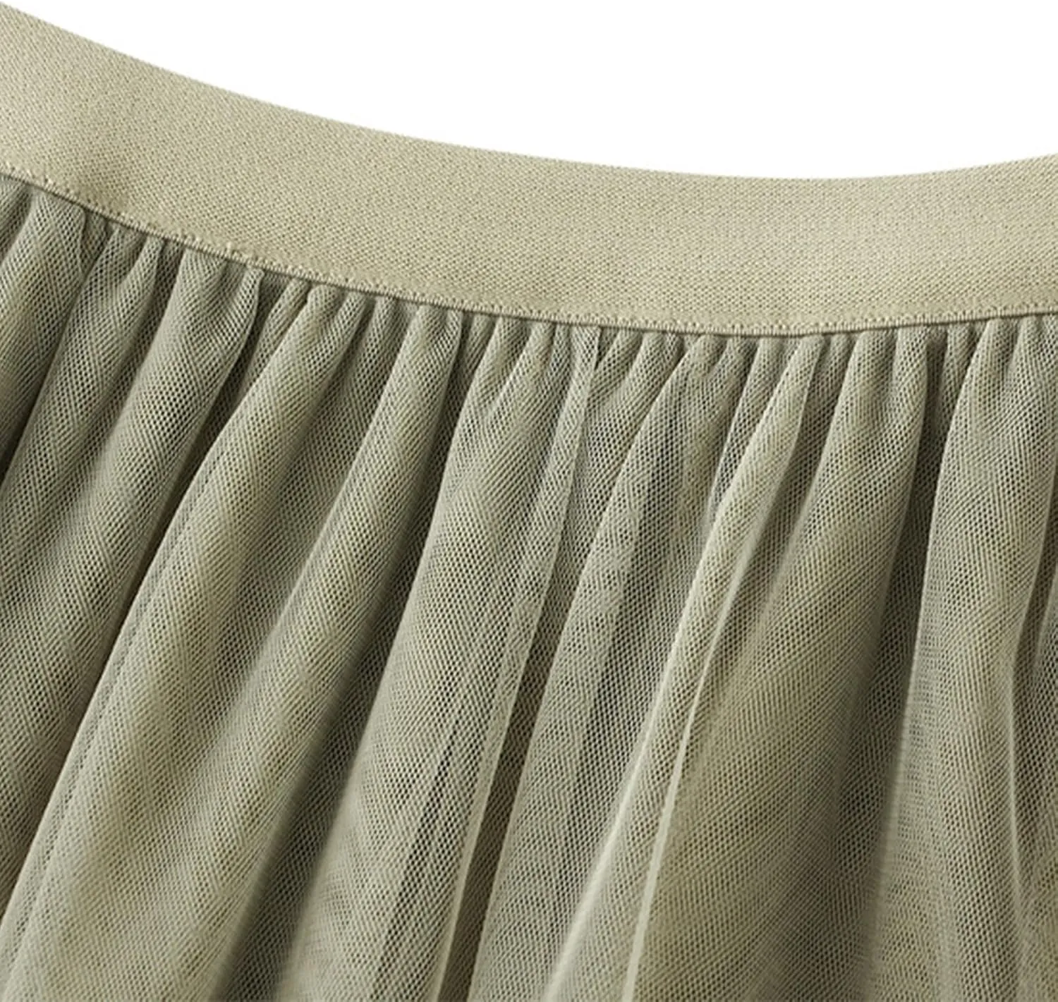 Women's Layered Long Tulle Skirt Color Block Ankle-Length A-Line High Waisted Mesh Maxi Skirt for Evening Party Club