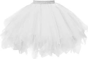 Womens Pink Tulle Midi Skirt High Skirt Pleated Womens Dancing Adult Quality Short Skirt Skirt Puffy Tulle Skirt