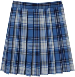 Women's Plaid Pleated Skirt Vintage High Waisted Uniform Preppy A-line Mini Skirts Fashion Short Skirt with Ties