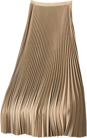 Womens Silk Satin High Waisted Maxi Skirts Dressy Hidden Elasticized Waistband Pleated Flowy Swing A Line Long Skirt
