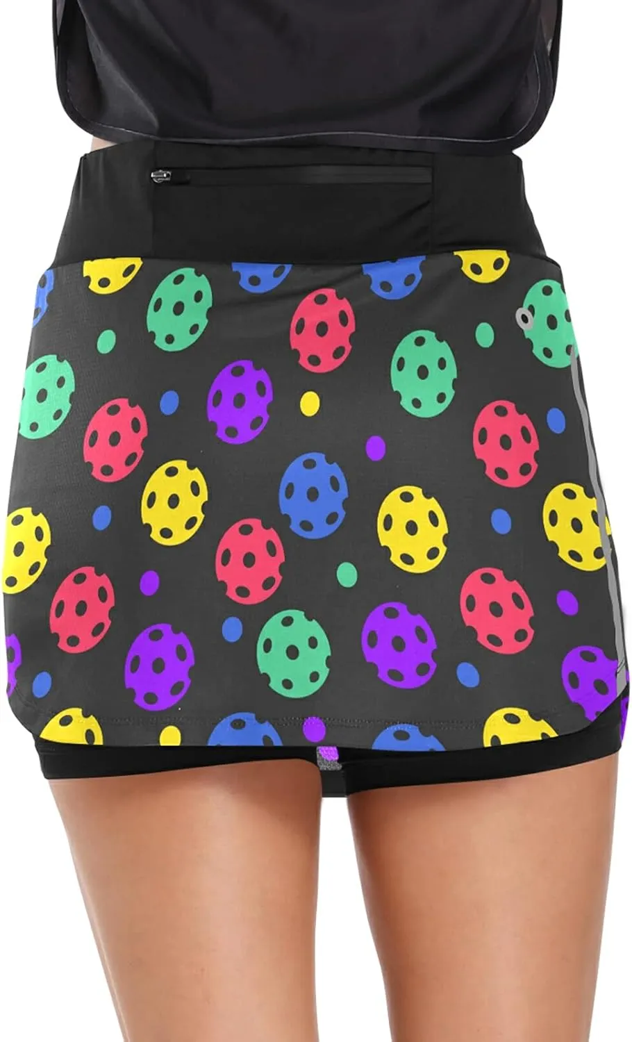 Womens Sports Skort Rainbow Unicorn Donut Summer Athletic Tennis Skirt Golf Skorts with Pockets