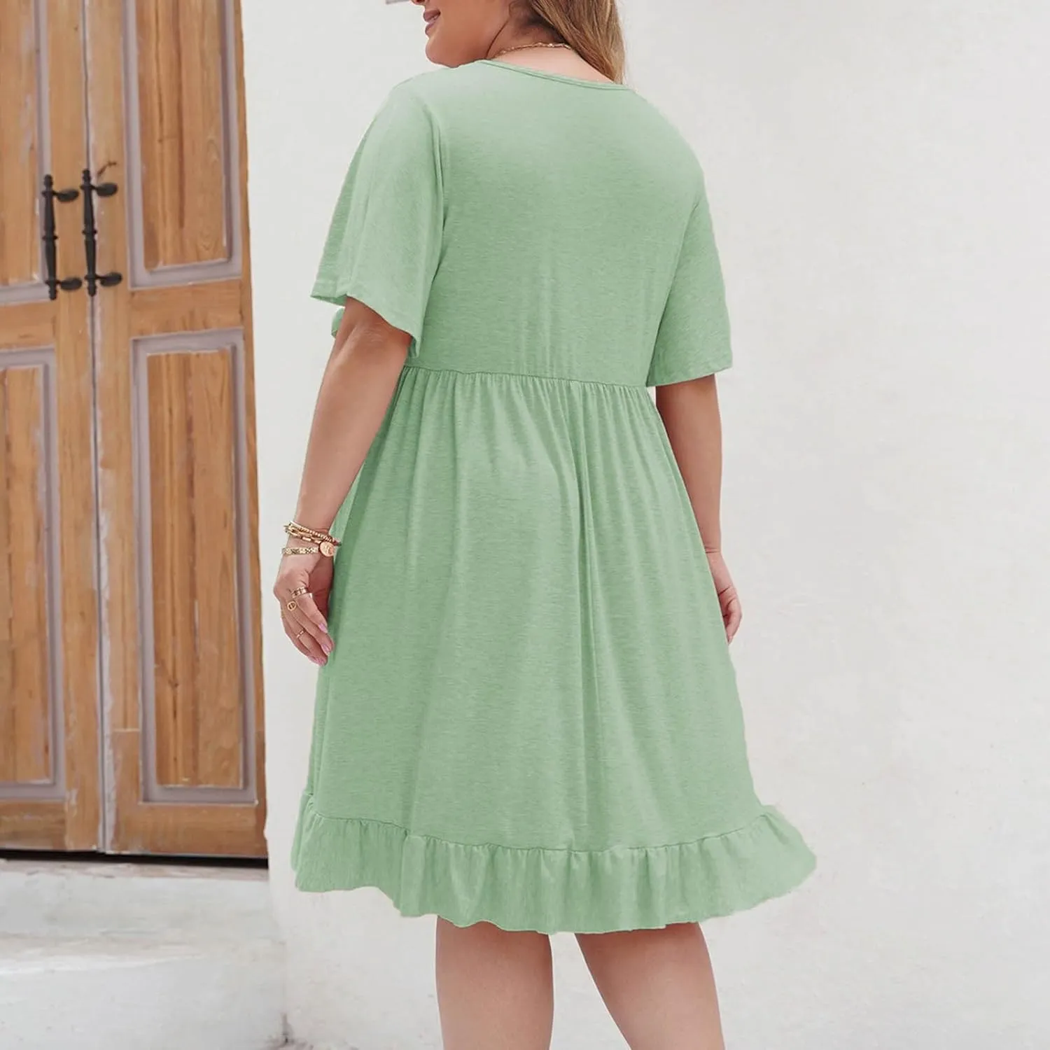 Womens Summer Lace Patchwork Dresses 2025 Boho Tassel Crewneck Short Sleeve Beach Mini Dress Ruffle Casual Sundress