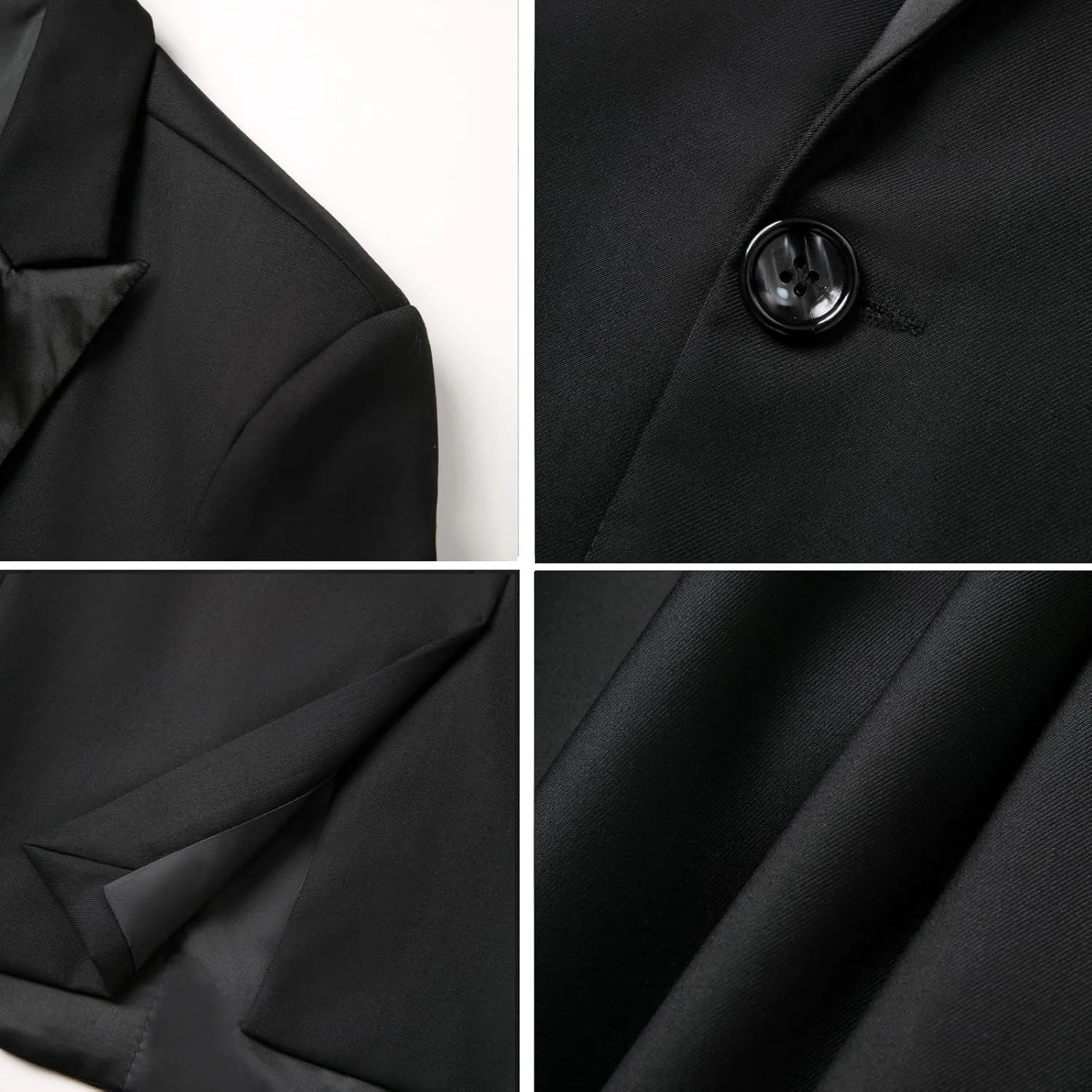 WZIKAI Mens Tuxedo Jacket Slim Fit One Button Solid Blazer Dress Suit for Wedding Prom Dinner Party