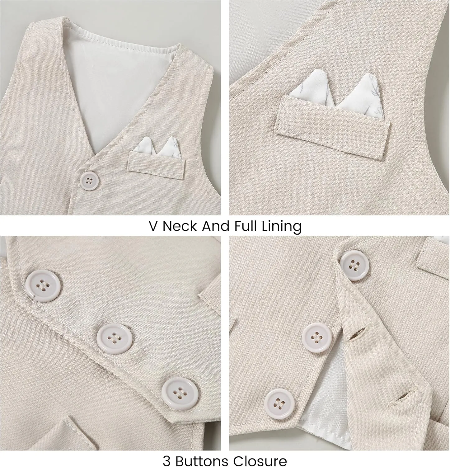 YALLET Baby Boy Clothes Suit 0-24 Months Infant Gentleman Outfits Formal Dress Shirt Bowtie Vest Pants Set Baby Wedding Suits
